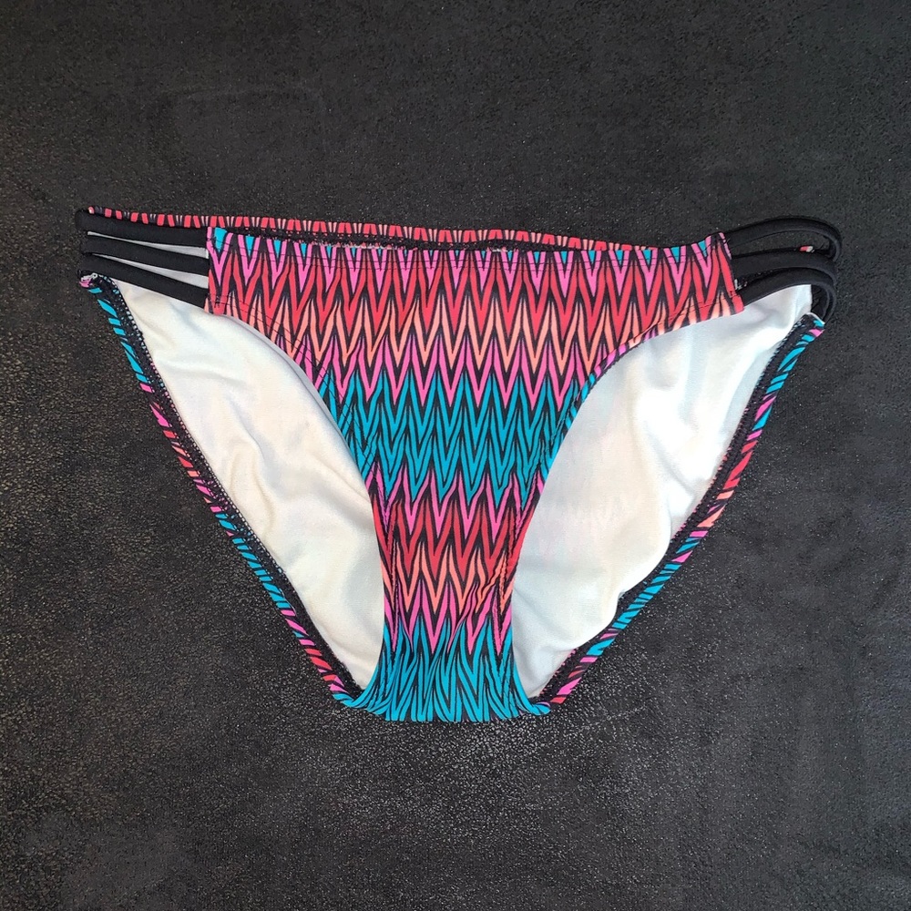 chevron multicolor bikini bottoms